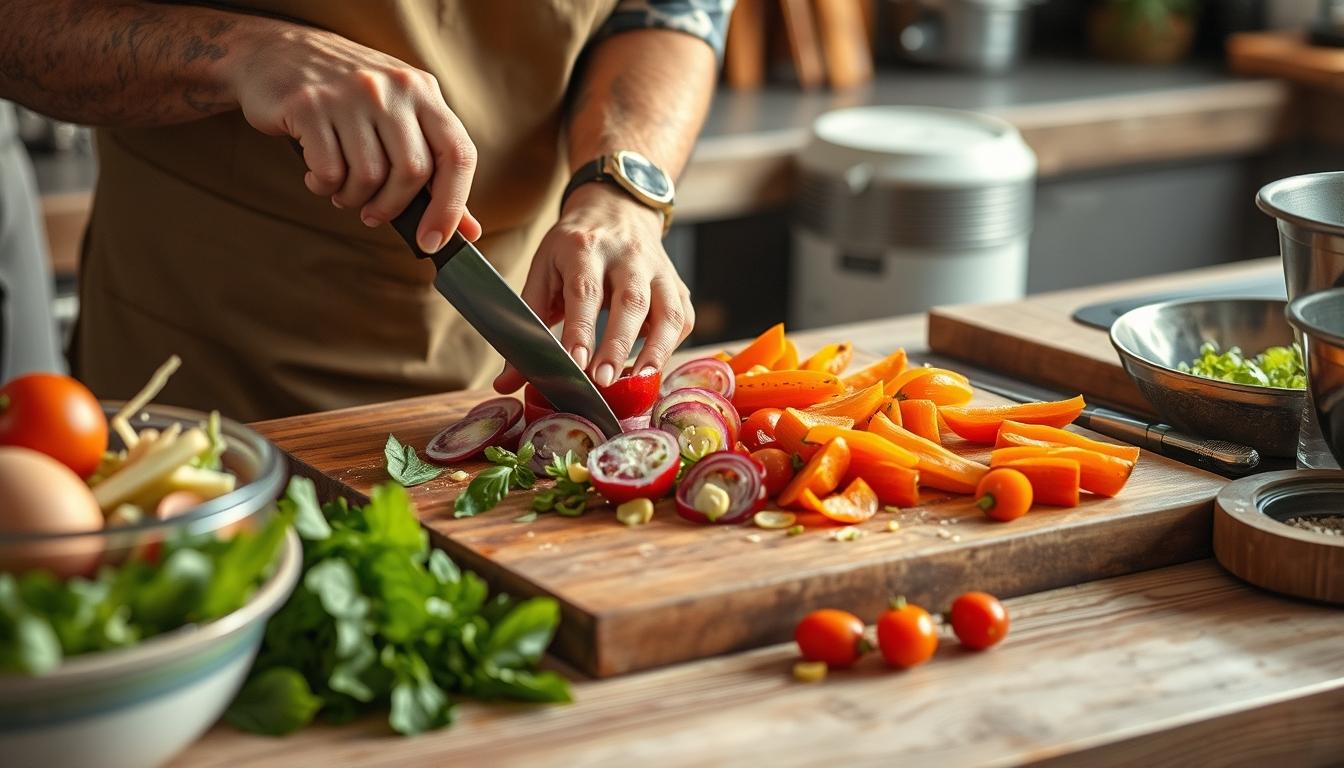 Ingredients prepared for a fast weeknight meal